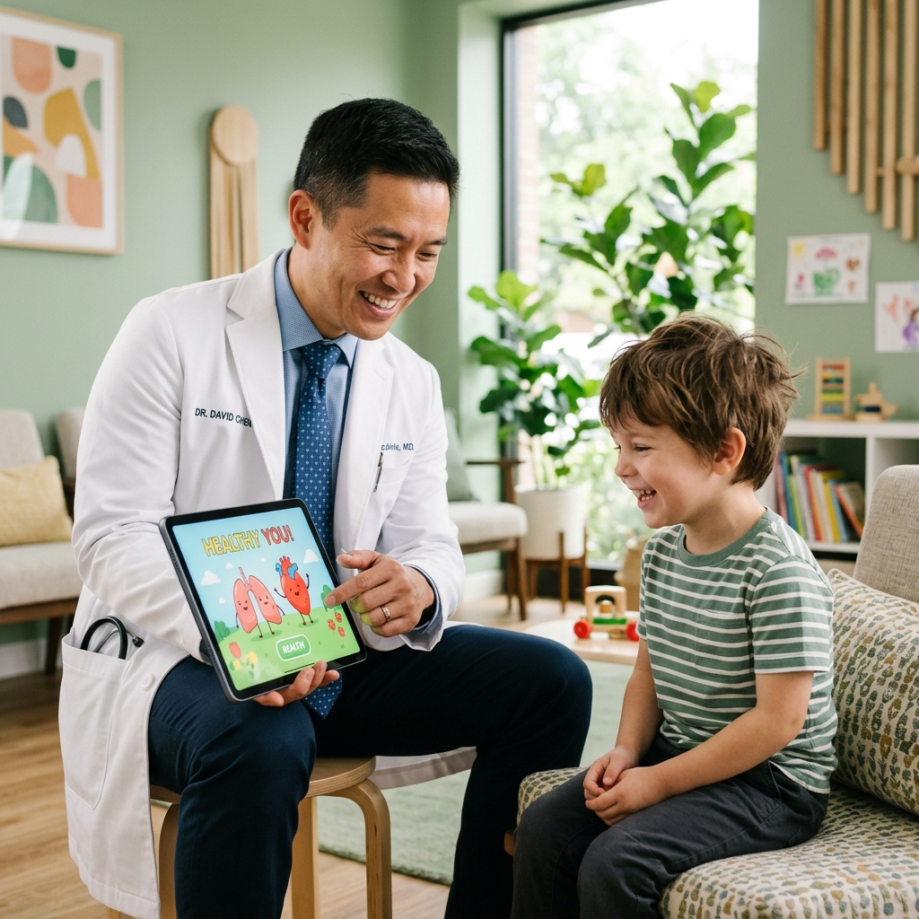 Doctor with patient